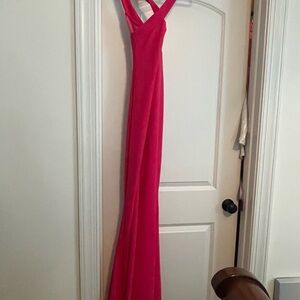 Hot pink formal dress. Never worn. Size large